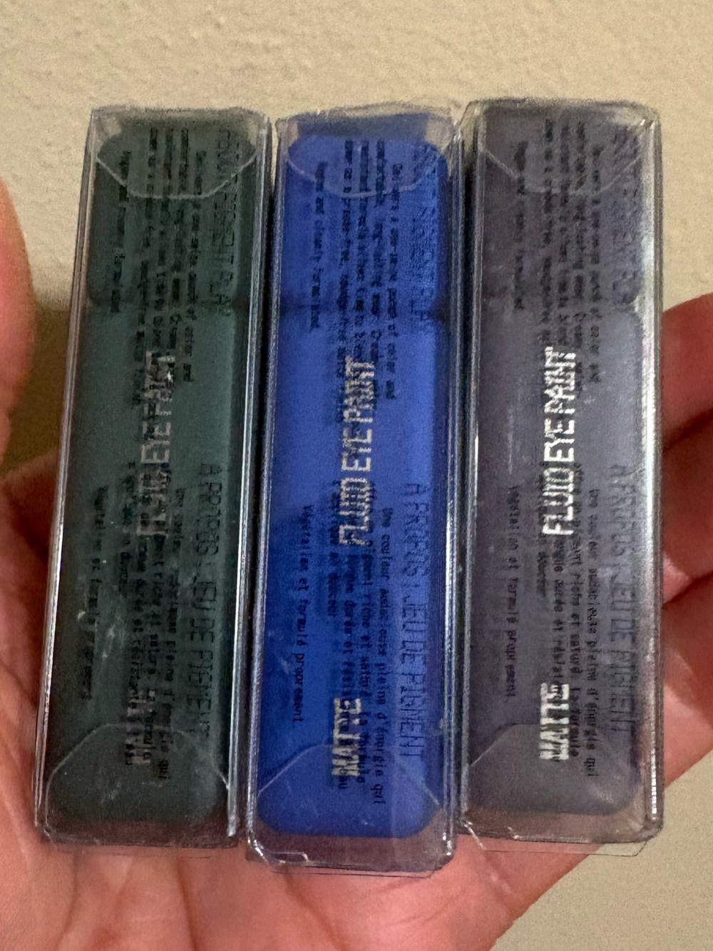about-face Three Matte Fluid Eye Paints -INFINITY SWEET DISPOSITION SMOKE SIGNAL